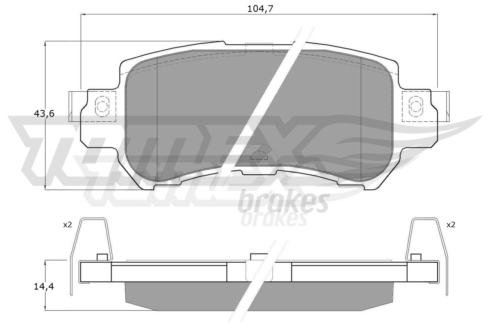 TOMEX TOM17-26 Fékbetét